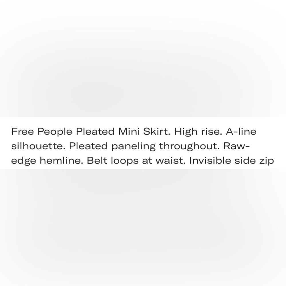 Free People - Khaki Pleated Mini Skirt - Size 8 - Picture 10 of 10